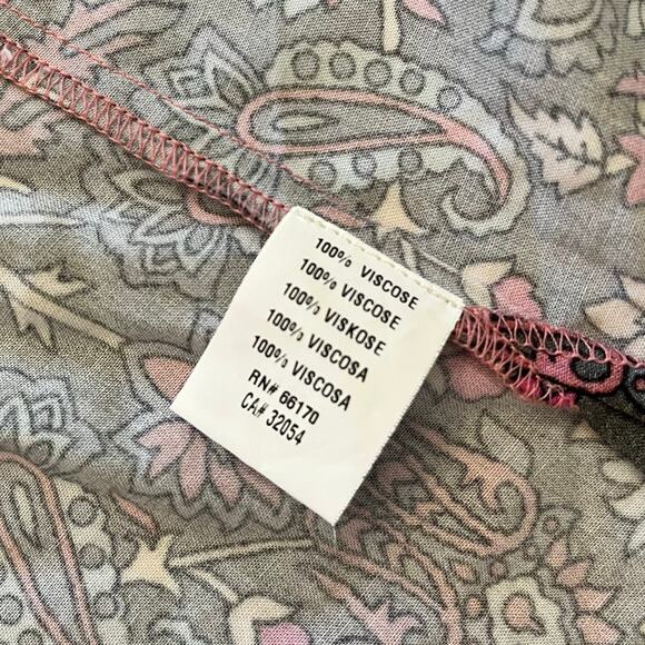 Blank London Kimono One Size Fits S M L XL Paisley Robe Cover Up Pink Boho Beach - Picture 10 of 14